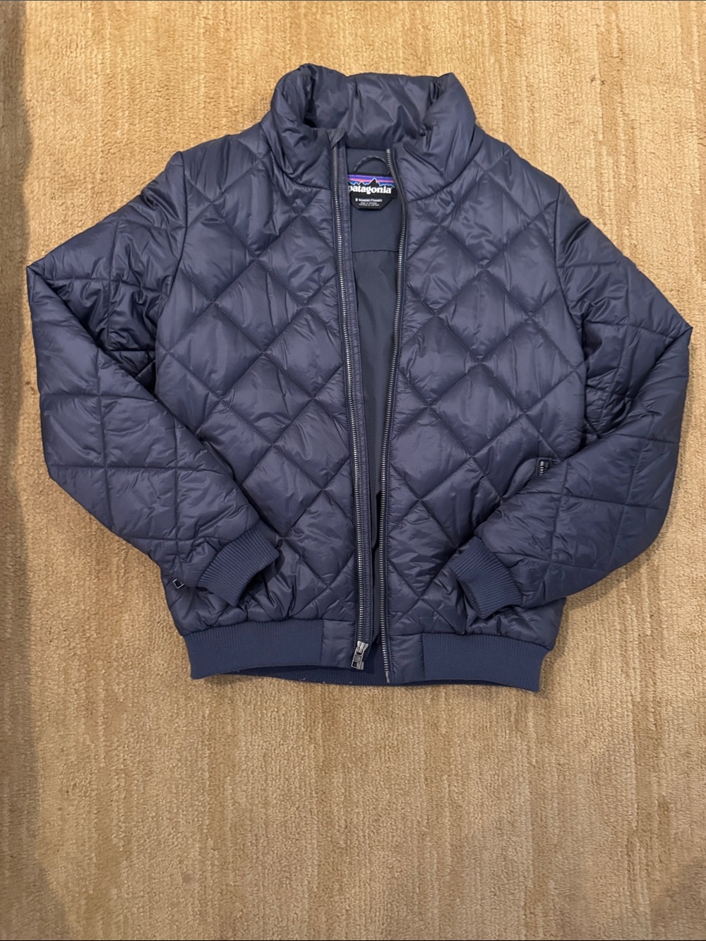 Patagonia Navy Diamond-Quilt Insulated Bomber